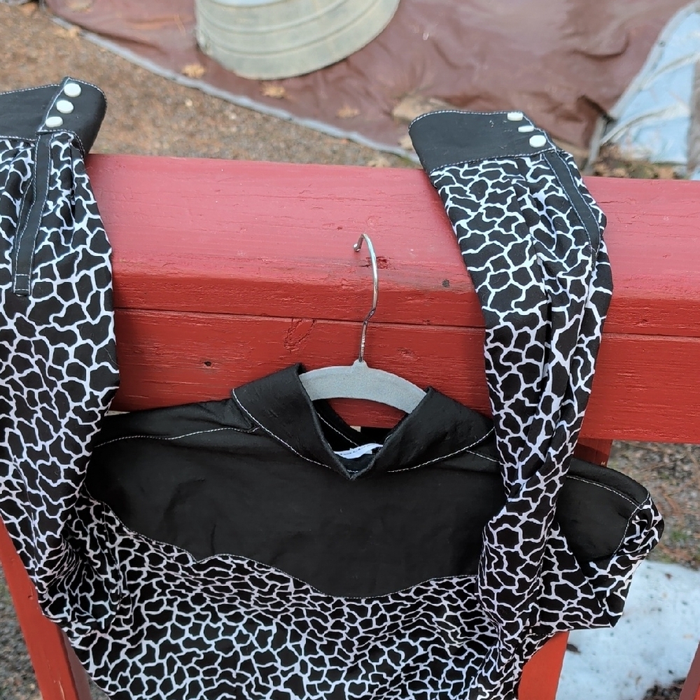 Element Black And White Patterned Blouse - image 5